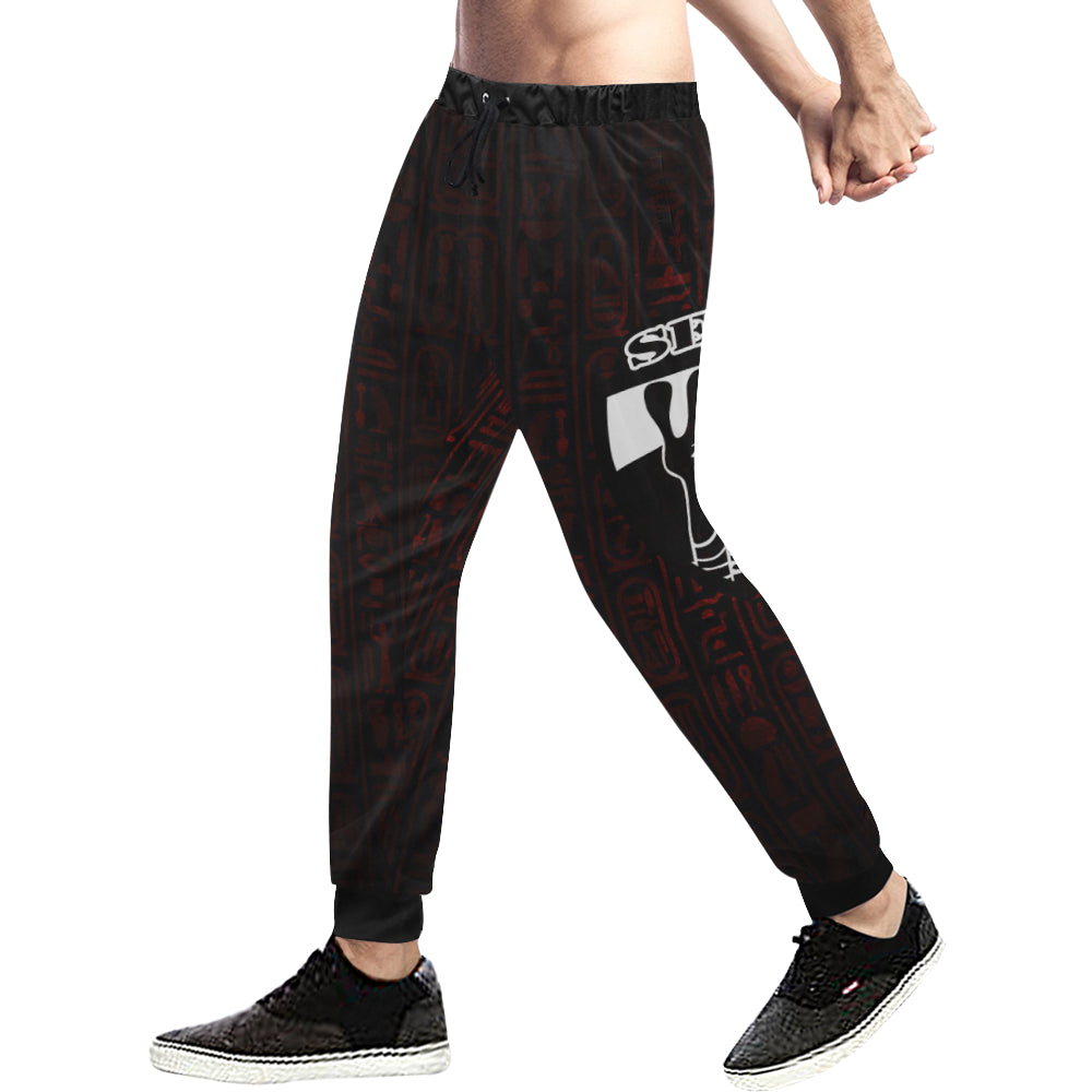 SETH RED Men's All Over Print Sweatpants (Model L11)