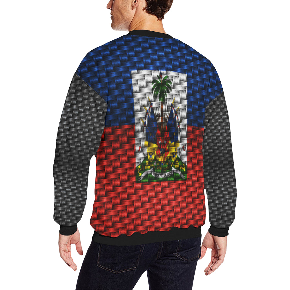 HAITI Men's Oversized Fleece Crew Sweatshirt