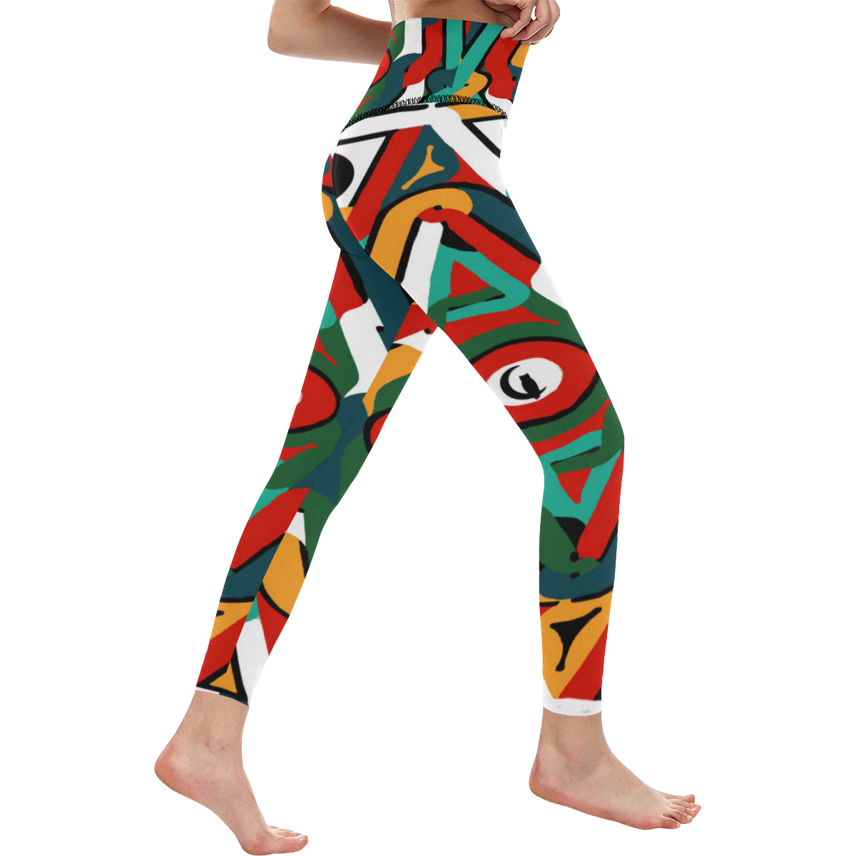TEMBE ART All Over Print High-Waisted Leggings