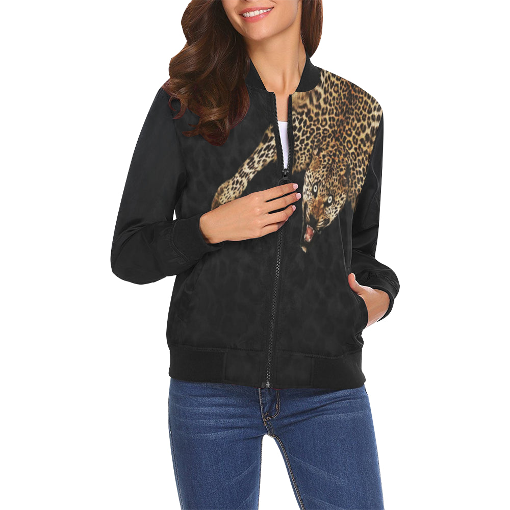 OLD KMT PRIEST All Over Print Bomber Jacket for Women (Model H19)