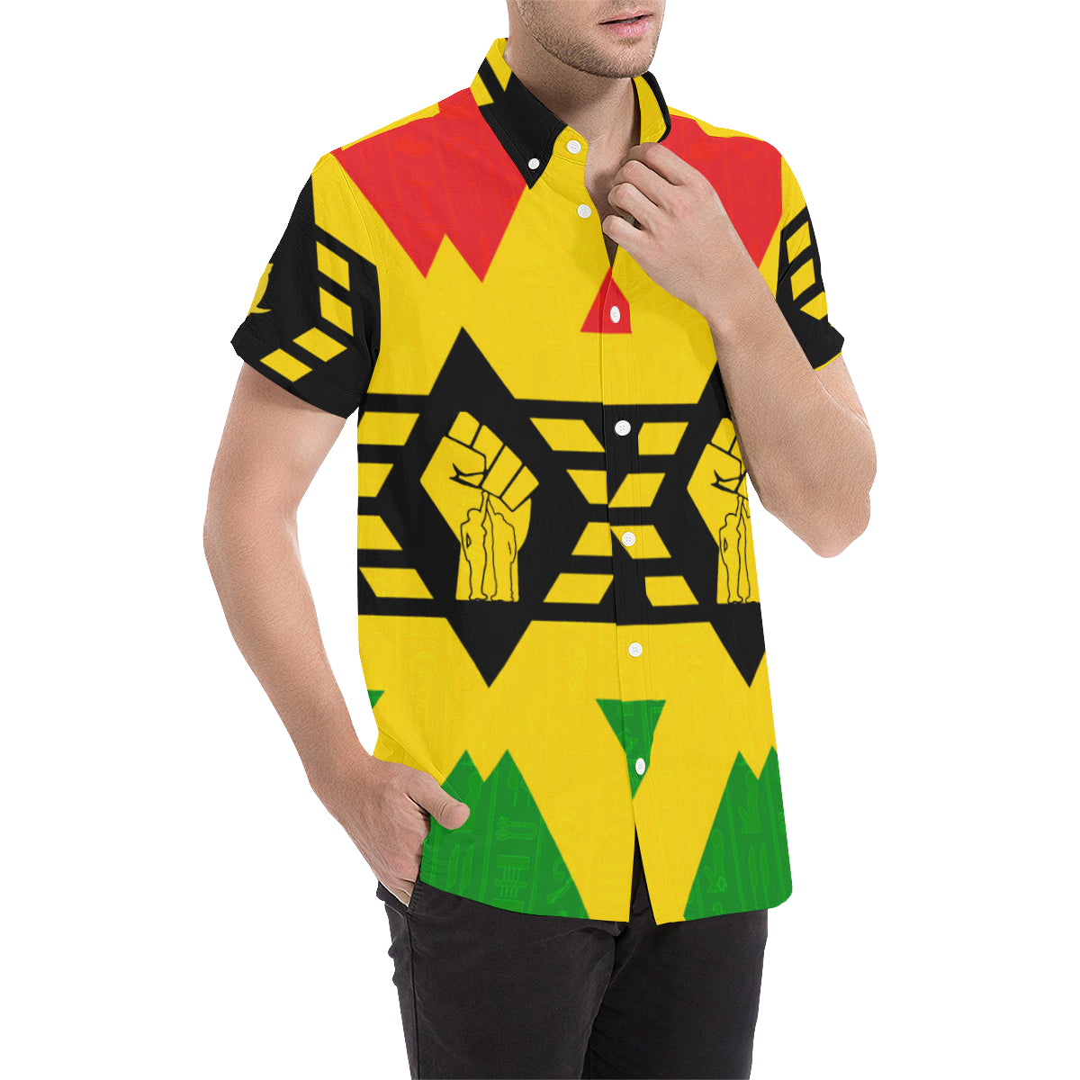 FIST UP RBG Men's All Over Print Short Sleeve Shirt