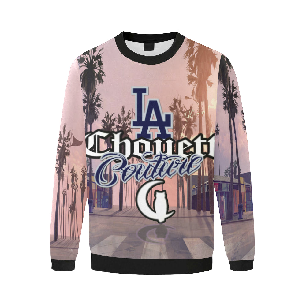 LACHOUETT ANGELES Men's Oversized Fleece Crew Sweatshirt
