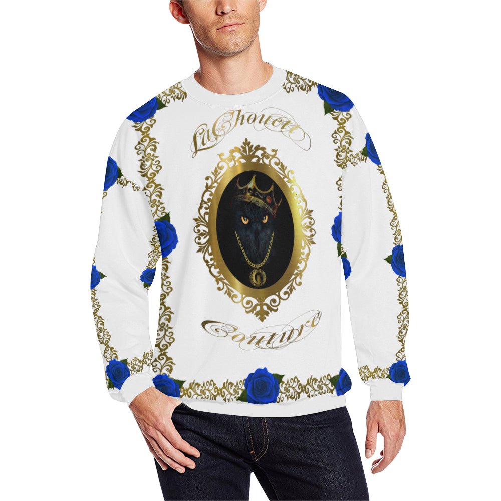 BLUE ROSES OWL All Over Print Crewneck Sweatshirt for Men