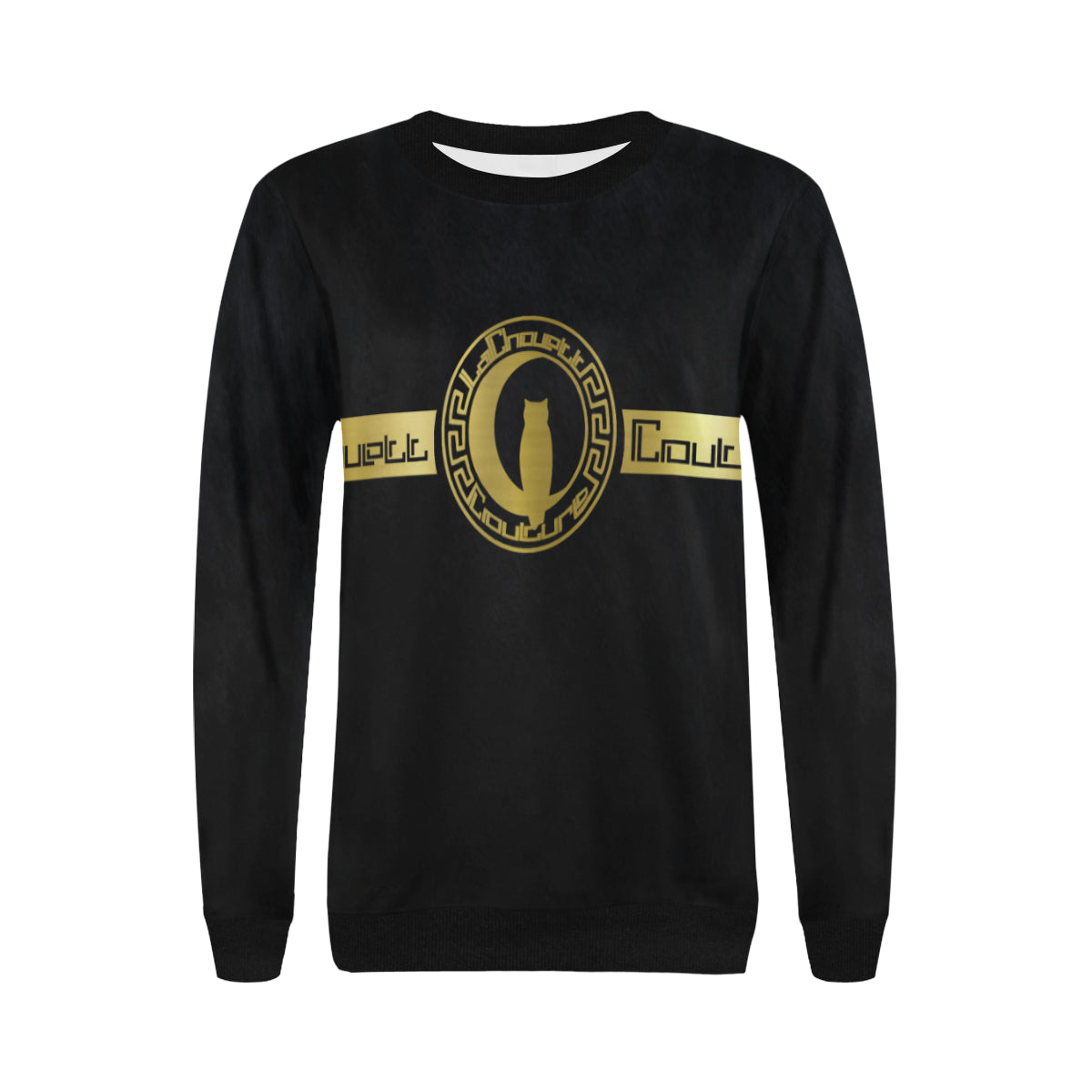 WAKANDA SKIN Women's Rib Cuff Crew Neck Sweatshirt (Model H34)