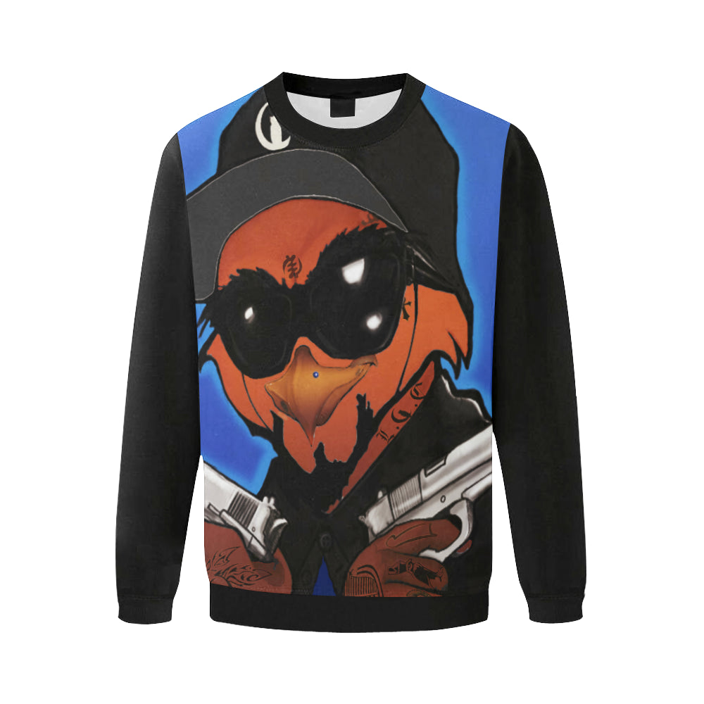 Eazy-LaChouett Men's Oversized Fleece Crew Sweatshirt
