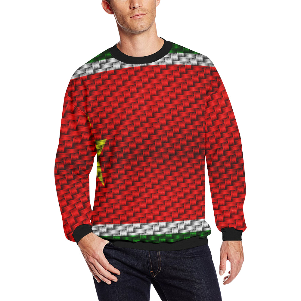GWADA FLAG Men's Oversized Fleece Crew Sweatshirt
