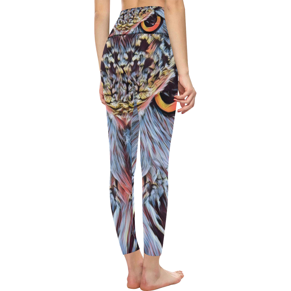 WISE OWL All Over Print High-Waisted Leggings (Model L36)