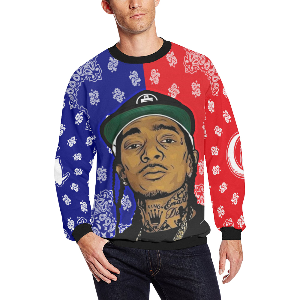 Nipsey Unity Cs'Up & Bs'Up Men's Oversized Fleece Crew Sweatshirt