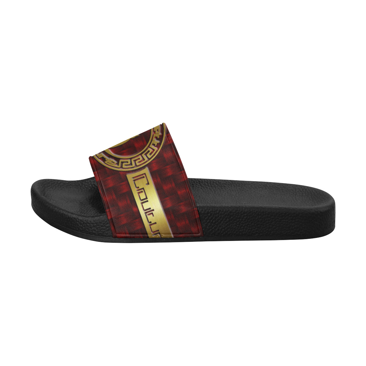 DELUXE RED BELT Men's Slide Sandals (Model 057)