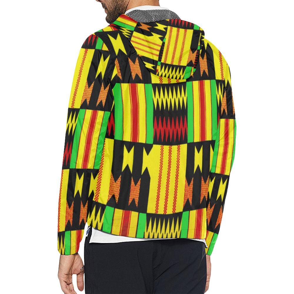 KENTE FULL RASTA All Over Print Windbreaker for Unisex