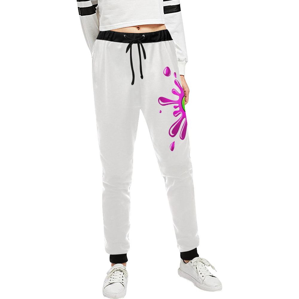 SPLASH OUT WHT Women's All Over Print Sweatpants (Model L11)