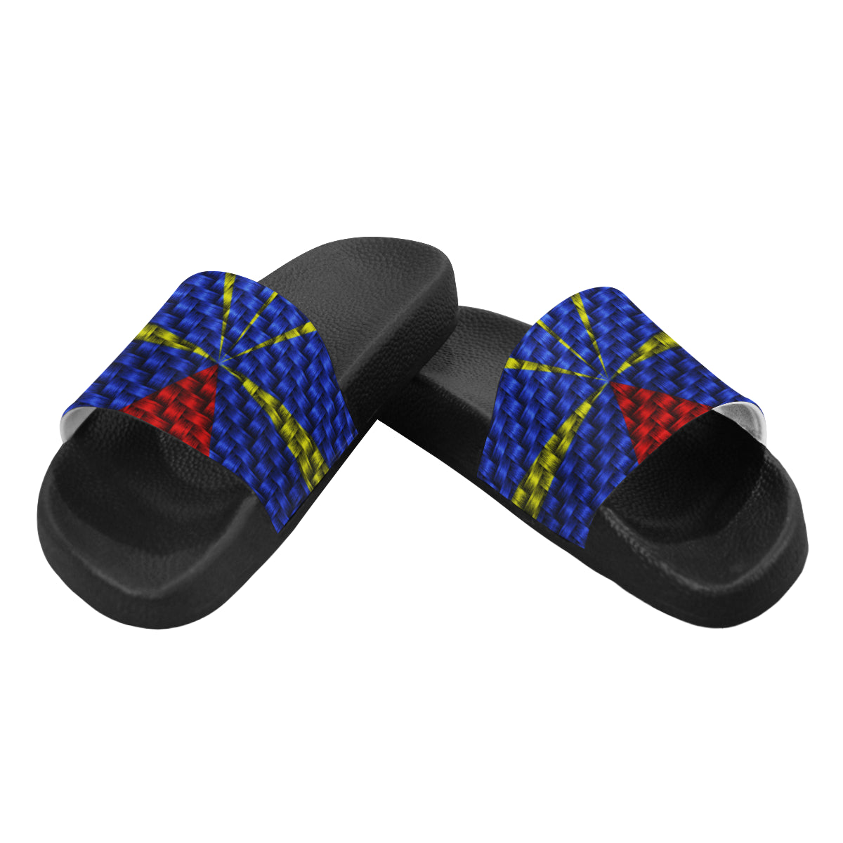 LA REUNION FLAG Men's Slide Sandals (Model 057)