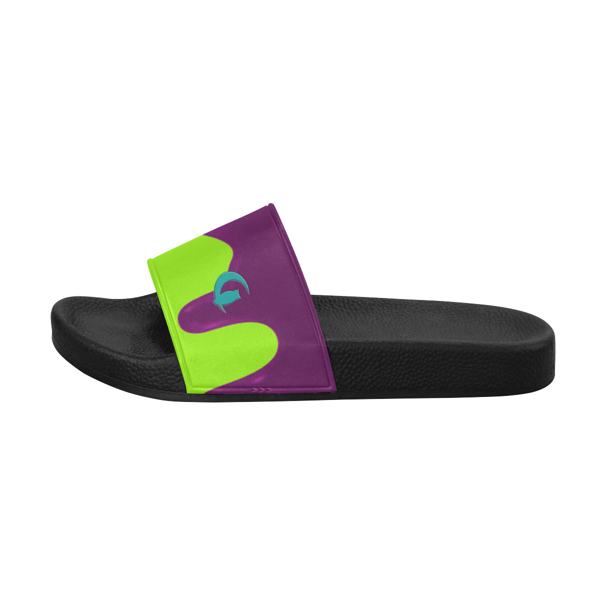 PURPLE DRIPPIN Men's Slide Sandals (Model 057)