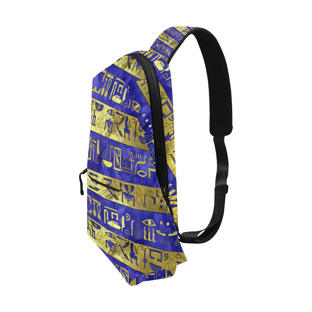 HIEROGLYPH GOLDEN BLUE Chest Bag (Model 1678)