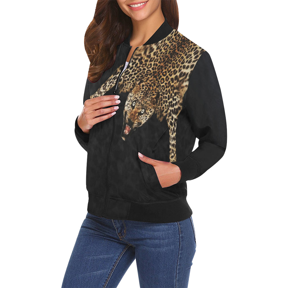OLD KMT PRIEST All Over Print Bomber Jacket for Women (Model H19)