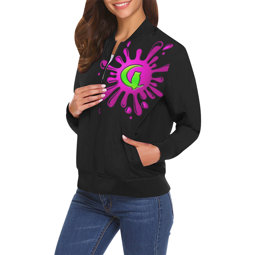 SPLASH OUT BLC All Over Print Bomber Jacket for Women (Model H19)