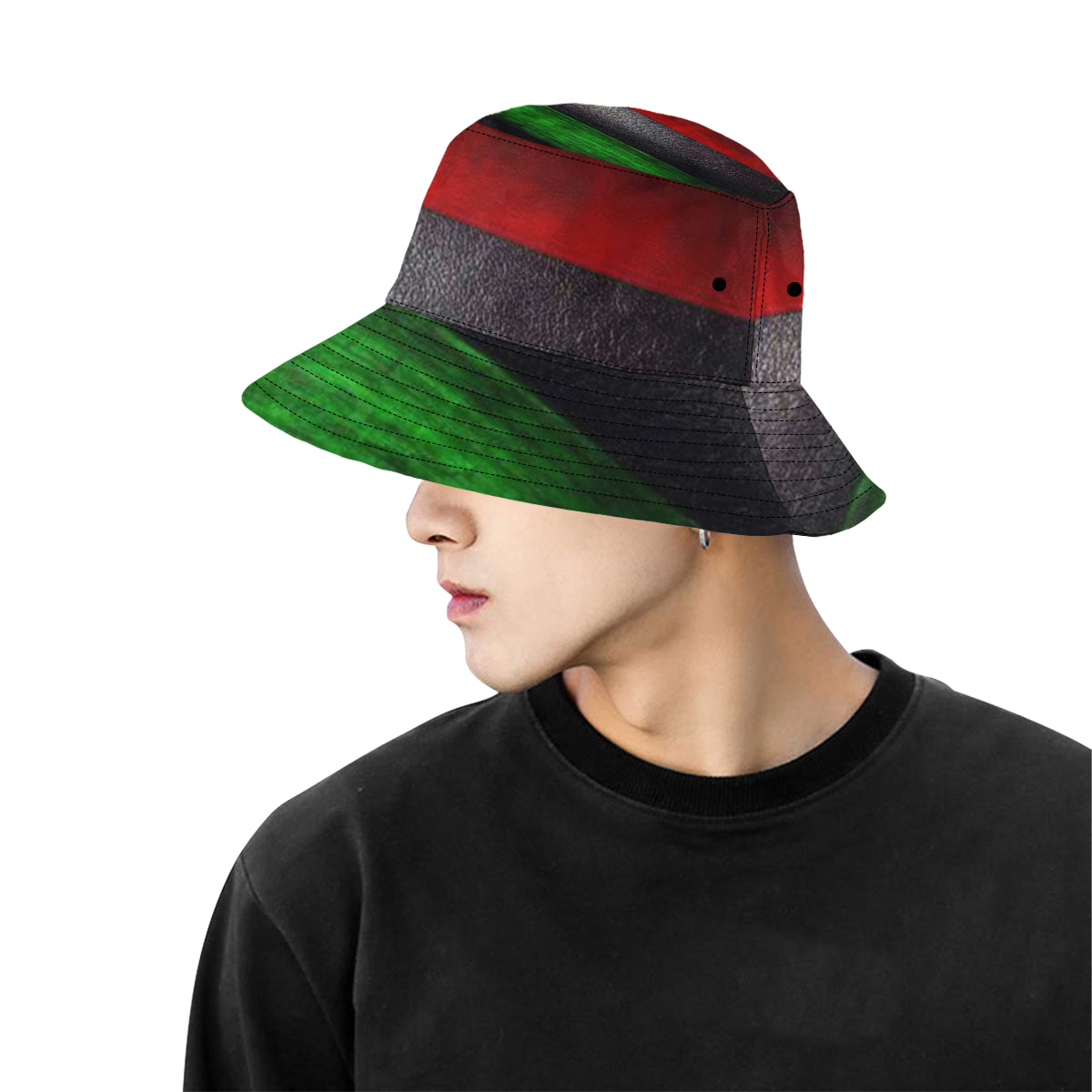 RBG GRUNGE All Over Print Bucket Hat for Men