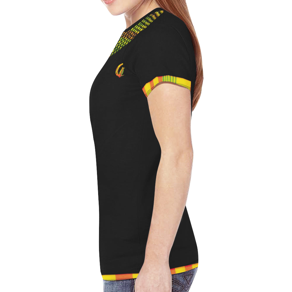 MADRAS BLING New All Over Print T-shirt for Women (Model T45)