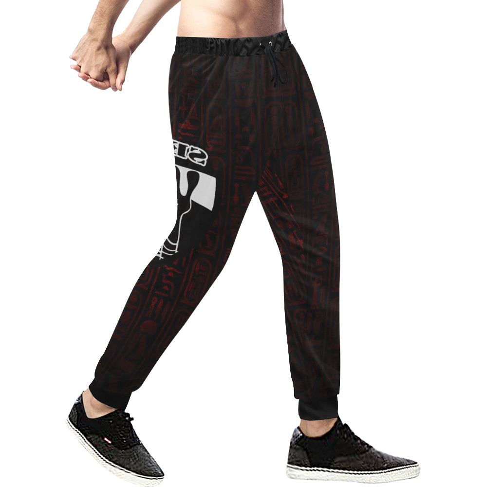 SETH RED Men's All Over Print Sweatpants (Model L11)