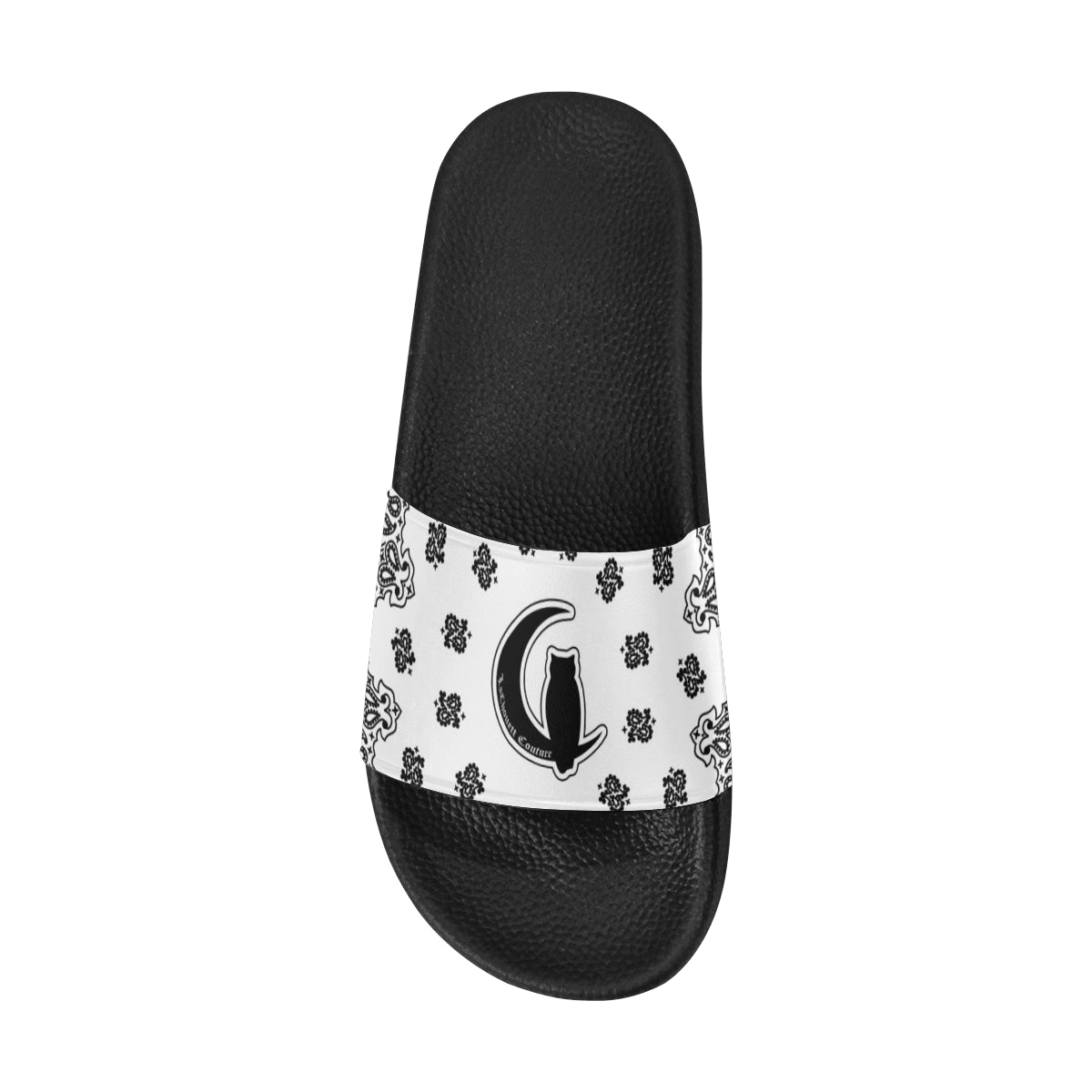 WHITE BANDANA Women's Slide Sandals (Model 057)