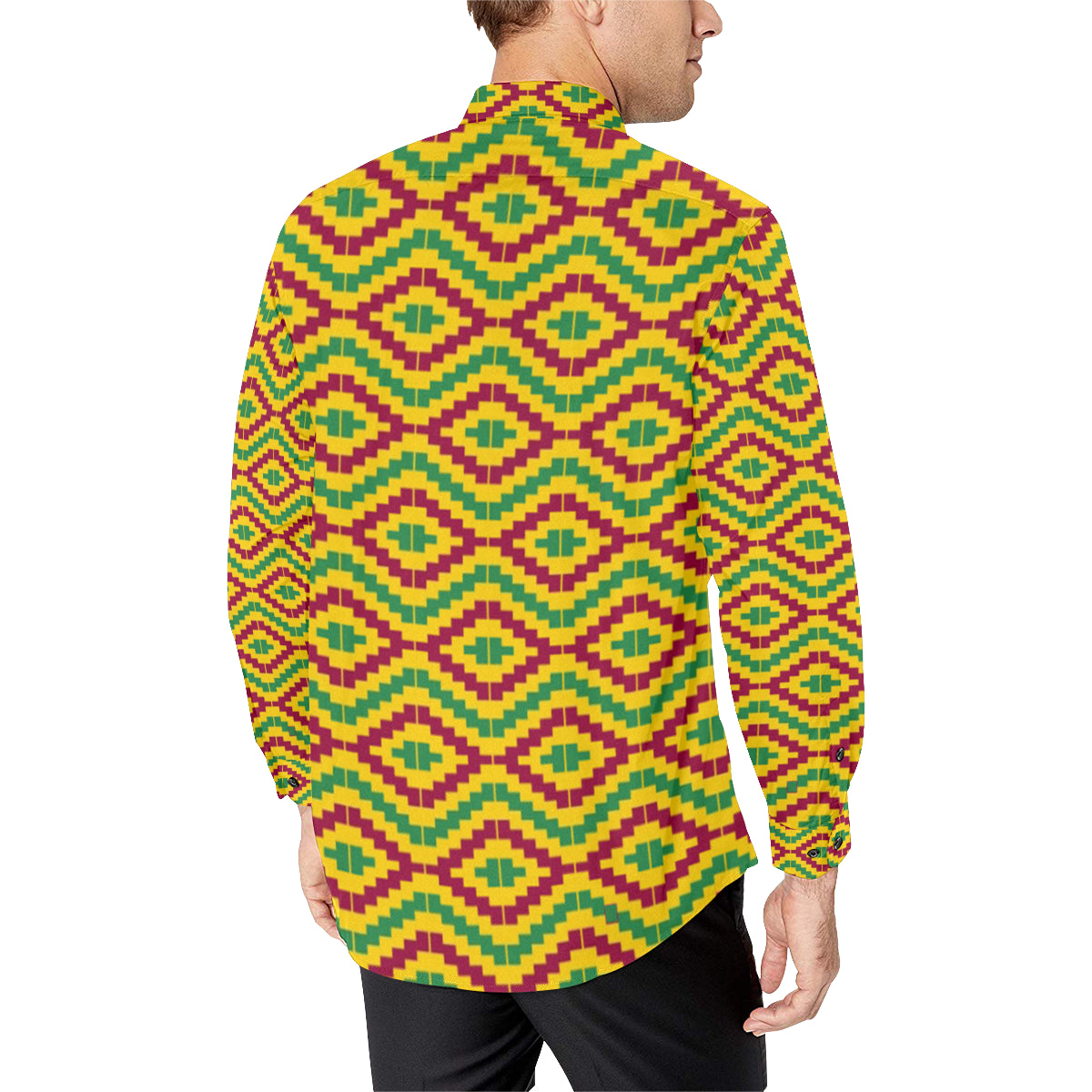 FRACTAL FARI Men's All Over Print Casual Dress Shirt (Model T61)