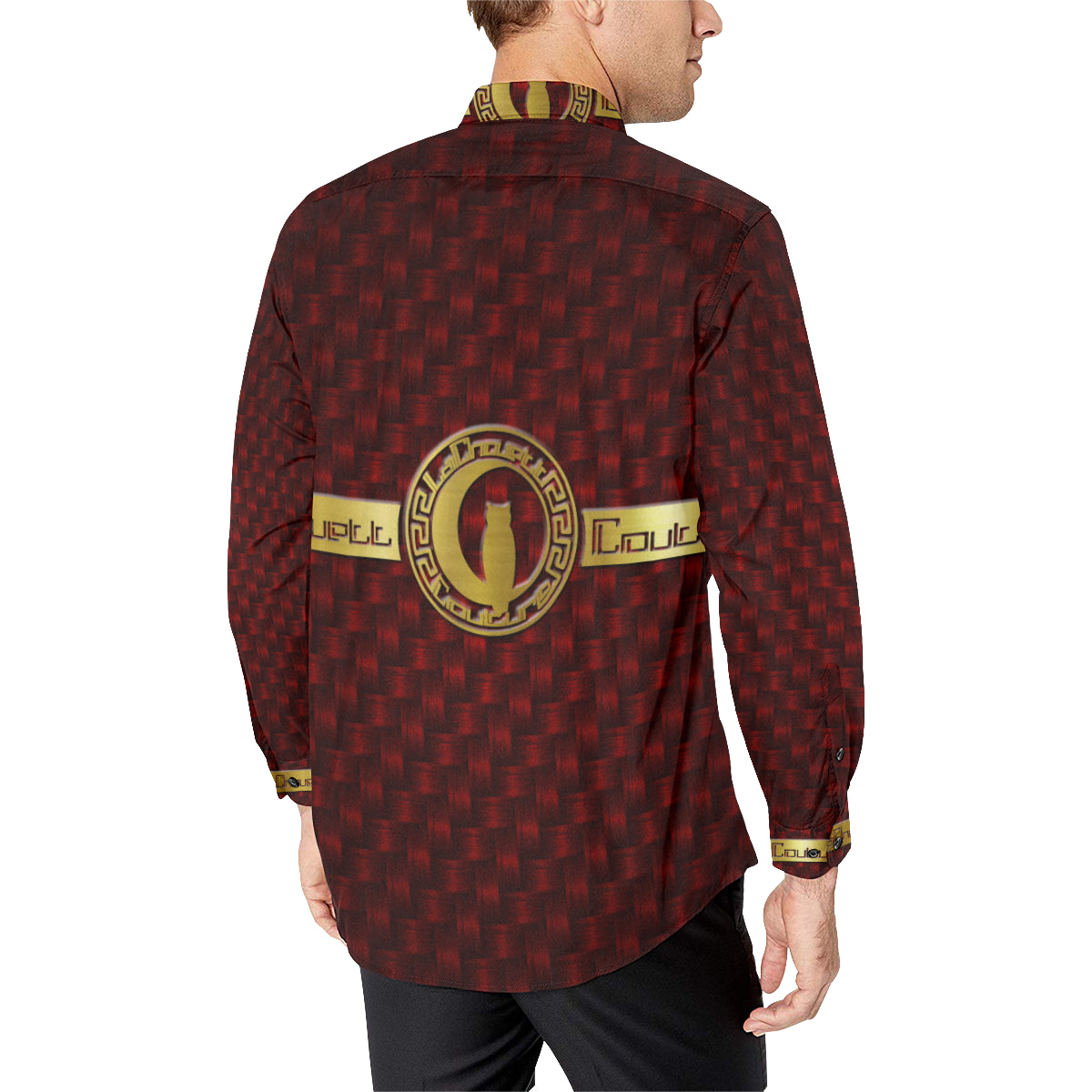 DELUXE BRDX Men's All Over Print Casual Dress Shirt
