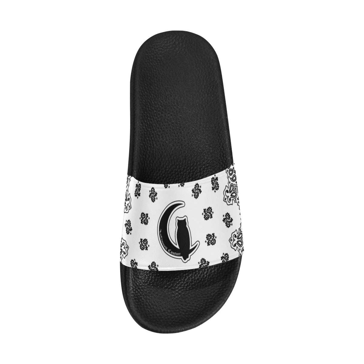 WHITE BANDANA Women's Slide Sandals (Model 057)