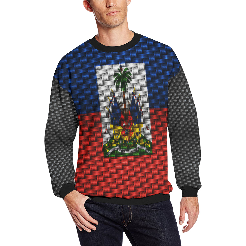HAITI Men's Oversized Fleece Crew Sweatshirt