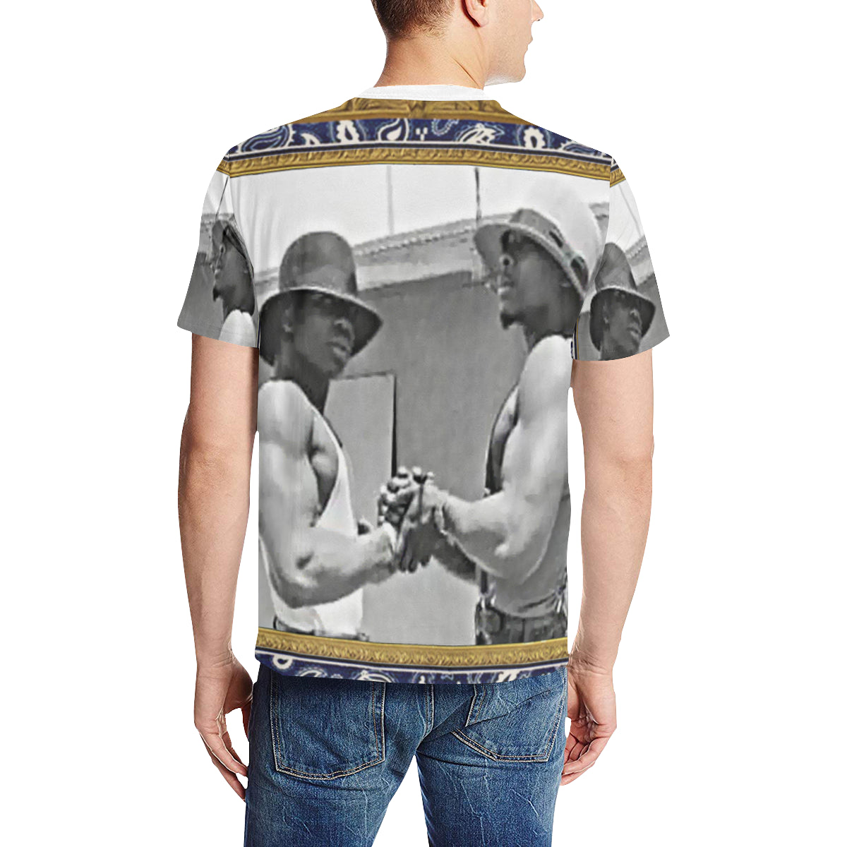 TOOKIE AND RAY RAY Men's All Over Print T-Shirt (Solid Color Neck) (Model T63)