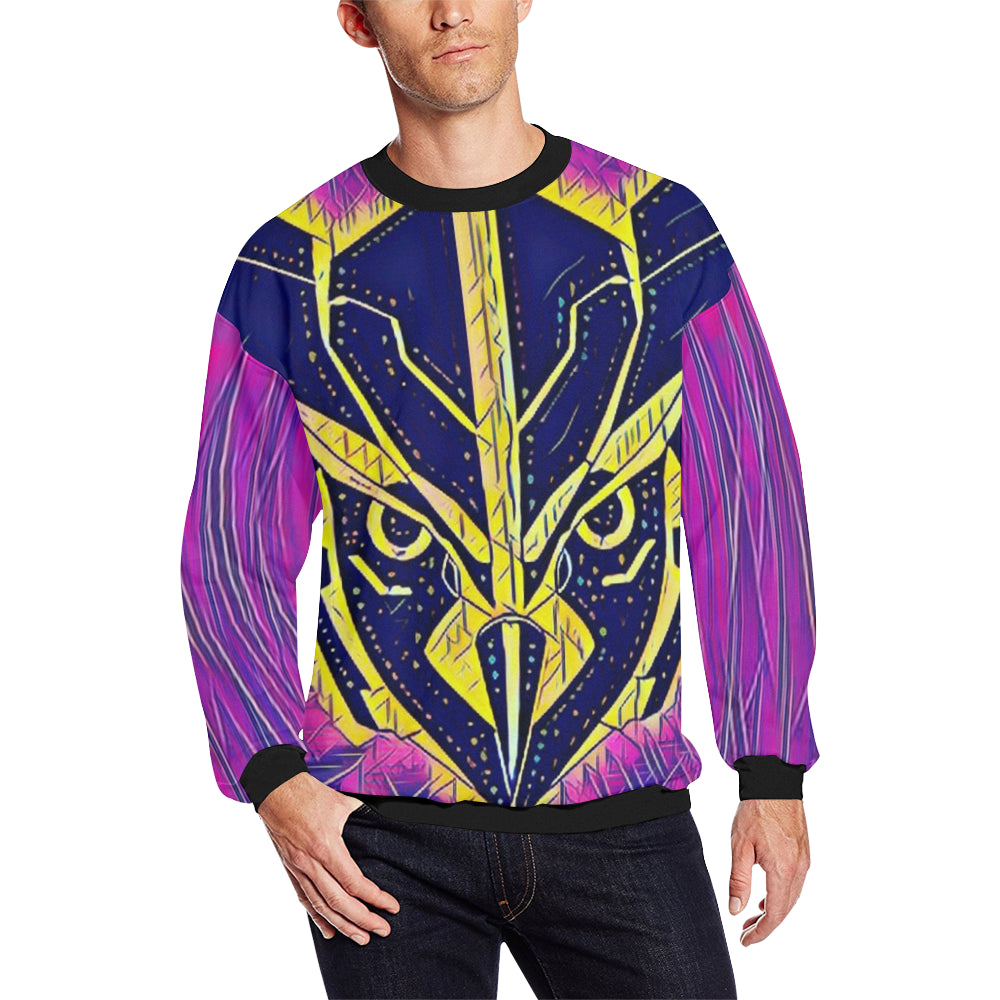 OWLFORMERS ART Men's Oversized Fleece Crew Sweatshirt