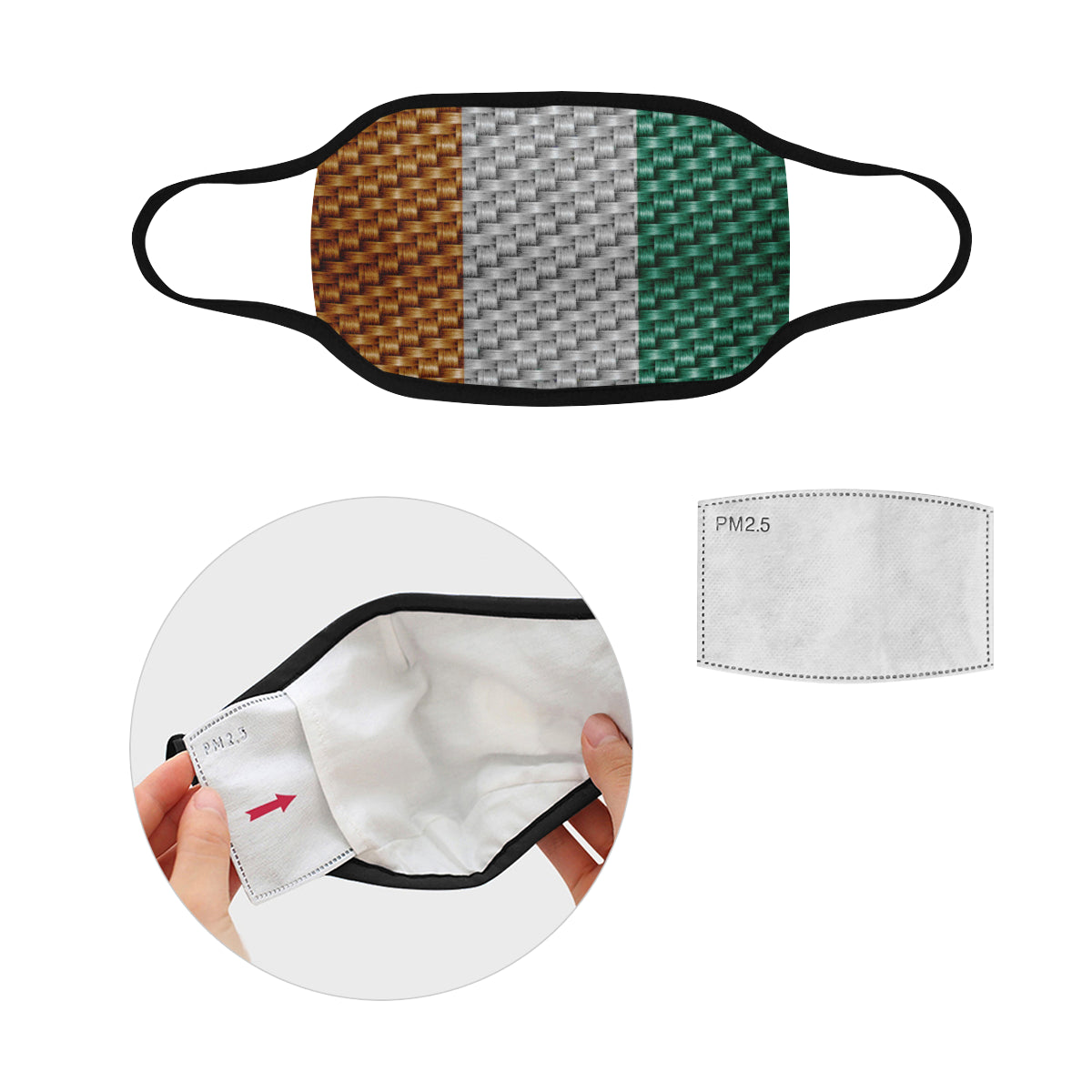 COTE D'IVOIRE FLAG Mouth Mask in One Piece (2 Filters Included)