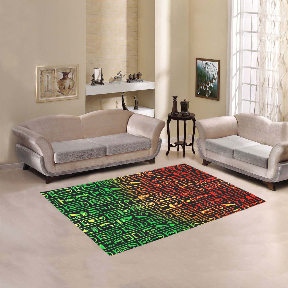 RASTAGLYPH Area Rug 5'3''x4'