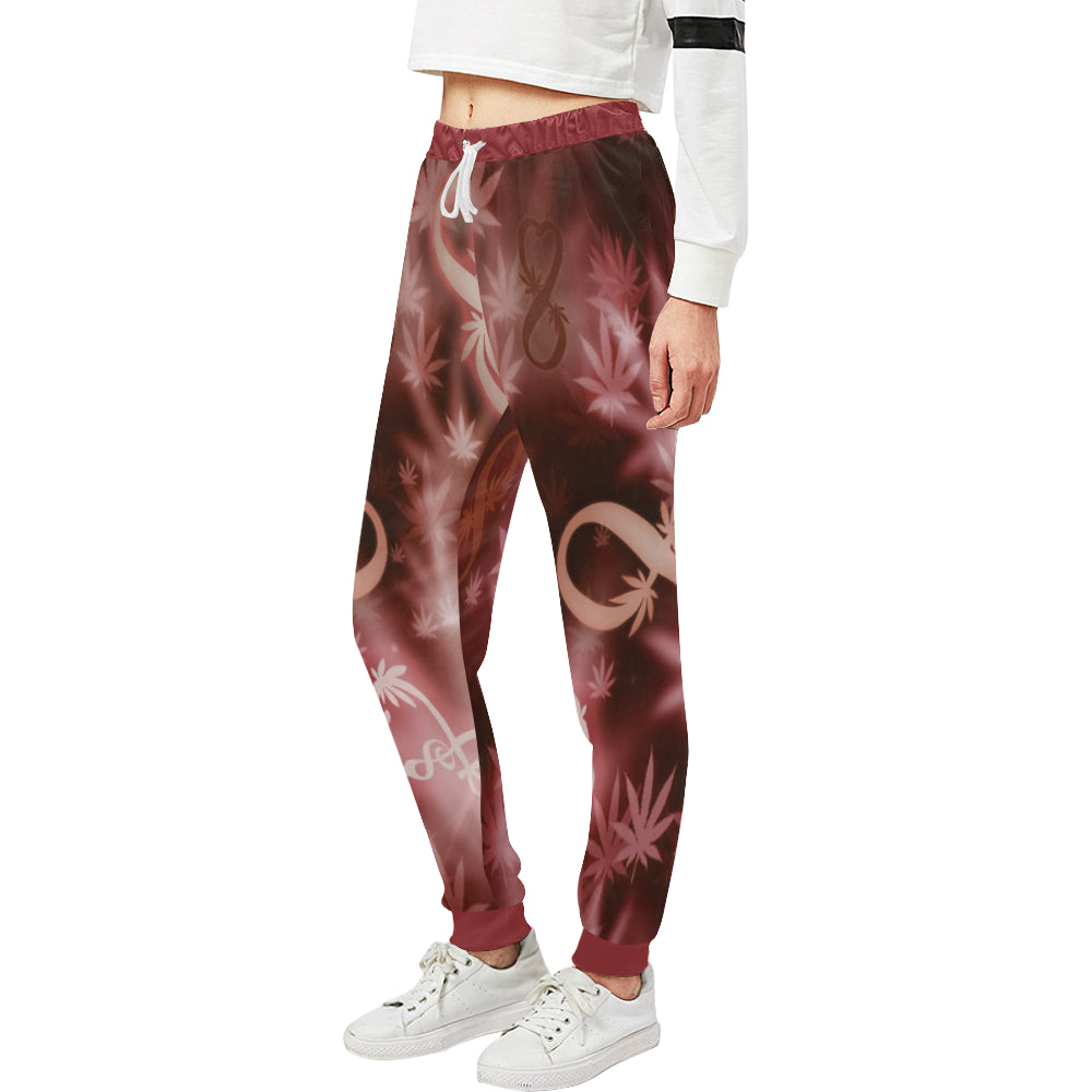 INFINITY RED COSMOS Women's All Over Print Sweatpants (Model L11)