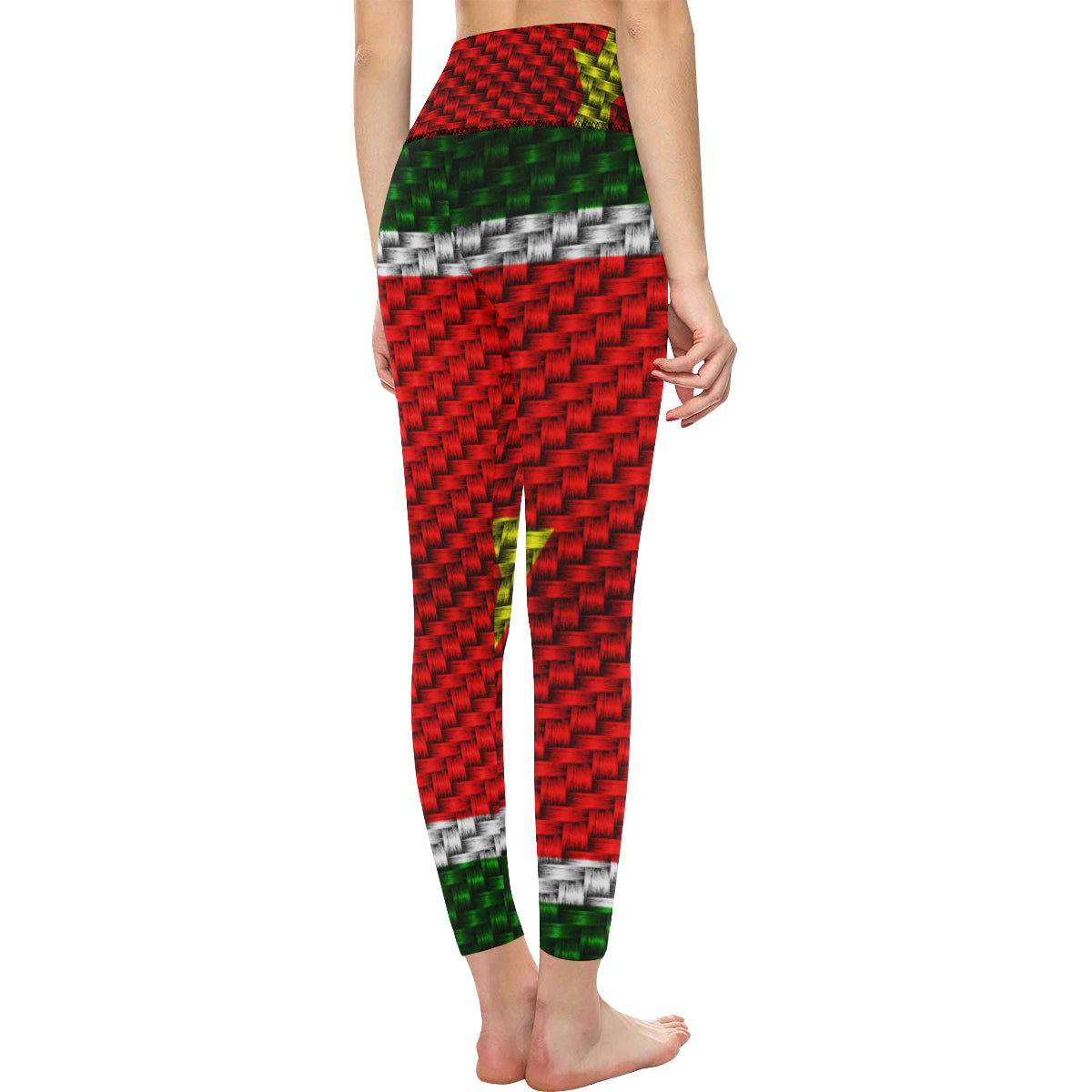 GWADA FLAG All Over Print High-Waisted Leggings (Model L36)