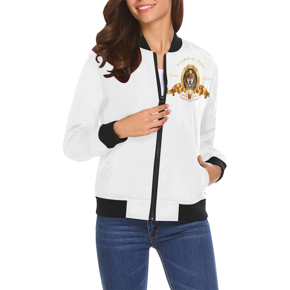SEKHMET GODDESS All Over Print Bomber Jacket for Women (Model H19)