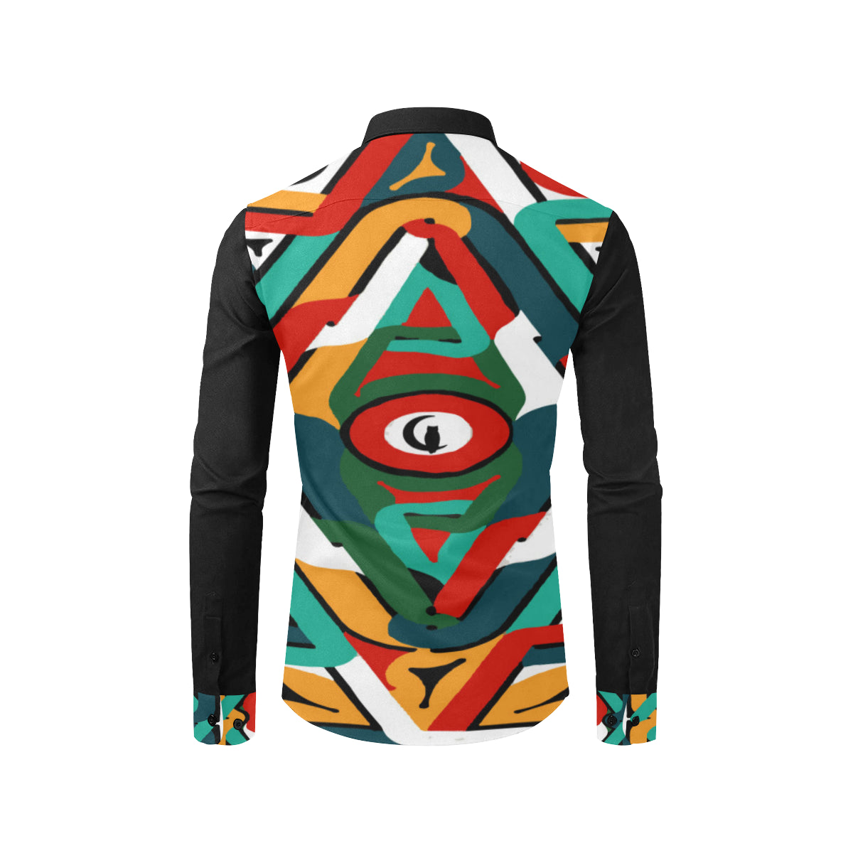 TEMBE ART Men's All Over Print Casual Dress Shirt