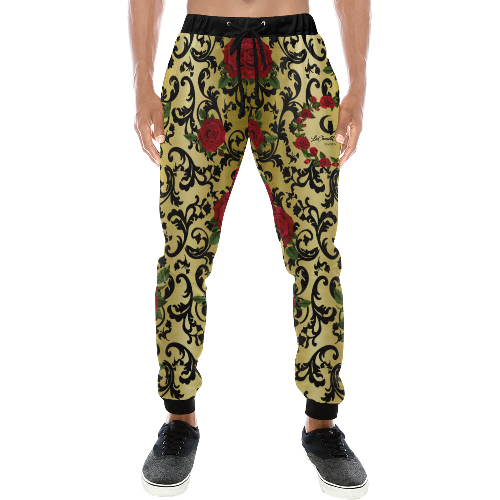 RED ROSES GOLD Men's All Over Print Sweatpants