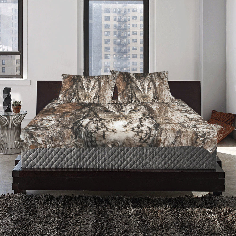 HIDDEN OWL 3-Piece Bedding Set