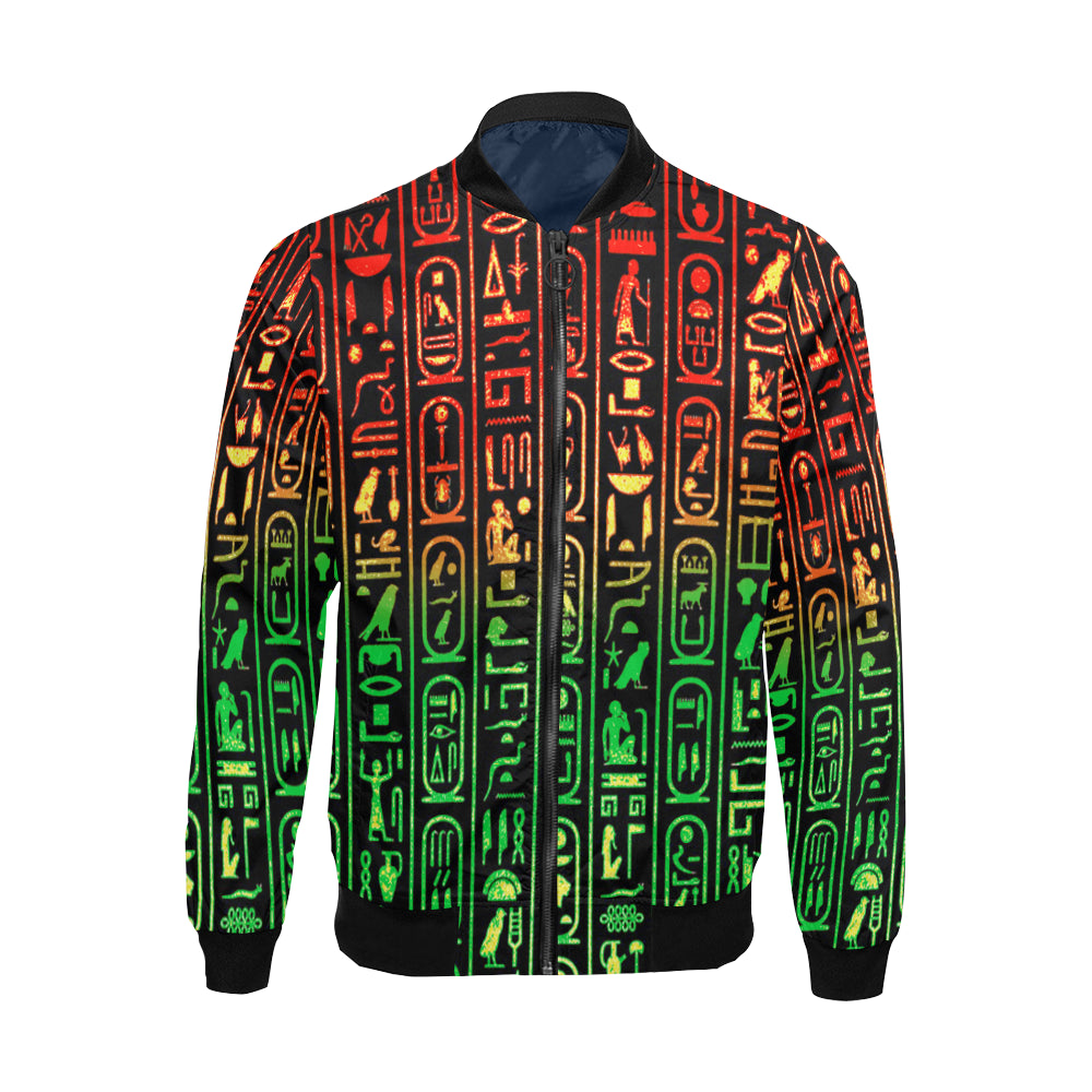 RASTA GLYPH All Over Print Bomber Jacket for Men