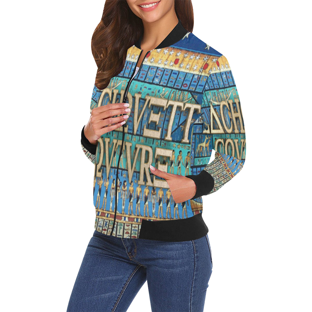 THE NUN All Over Print Bomber Jacket for Women (Model H19)