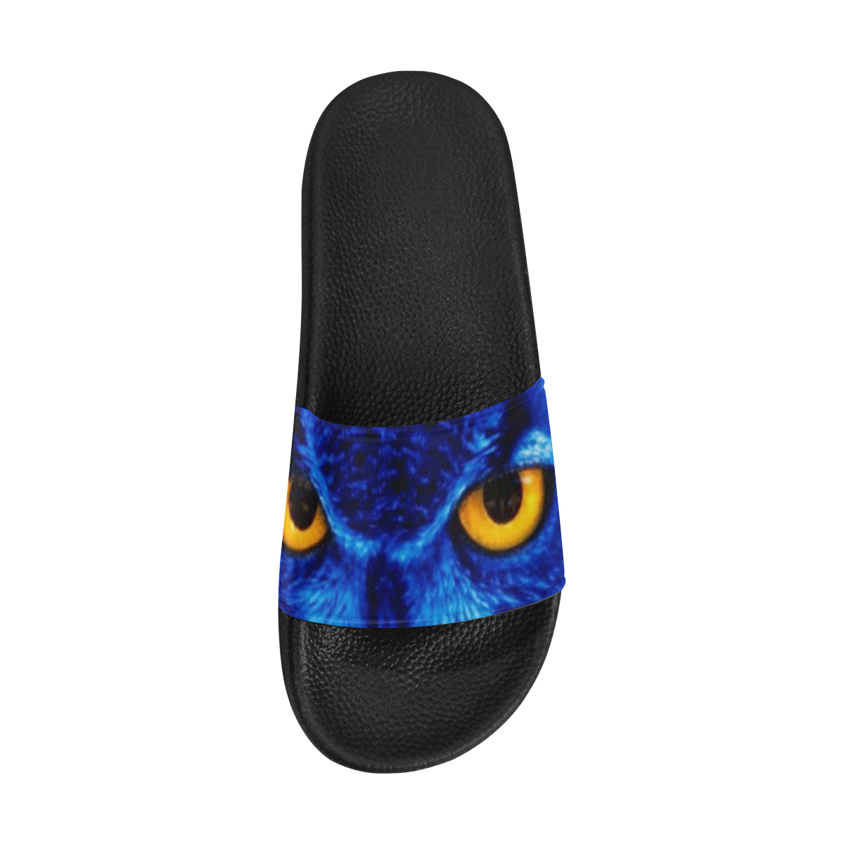 FLASHY BLUE OWL Men's Slide Sandals (Model 057)