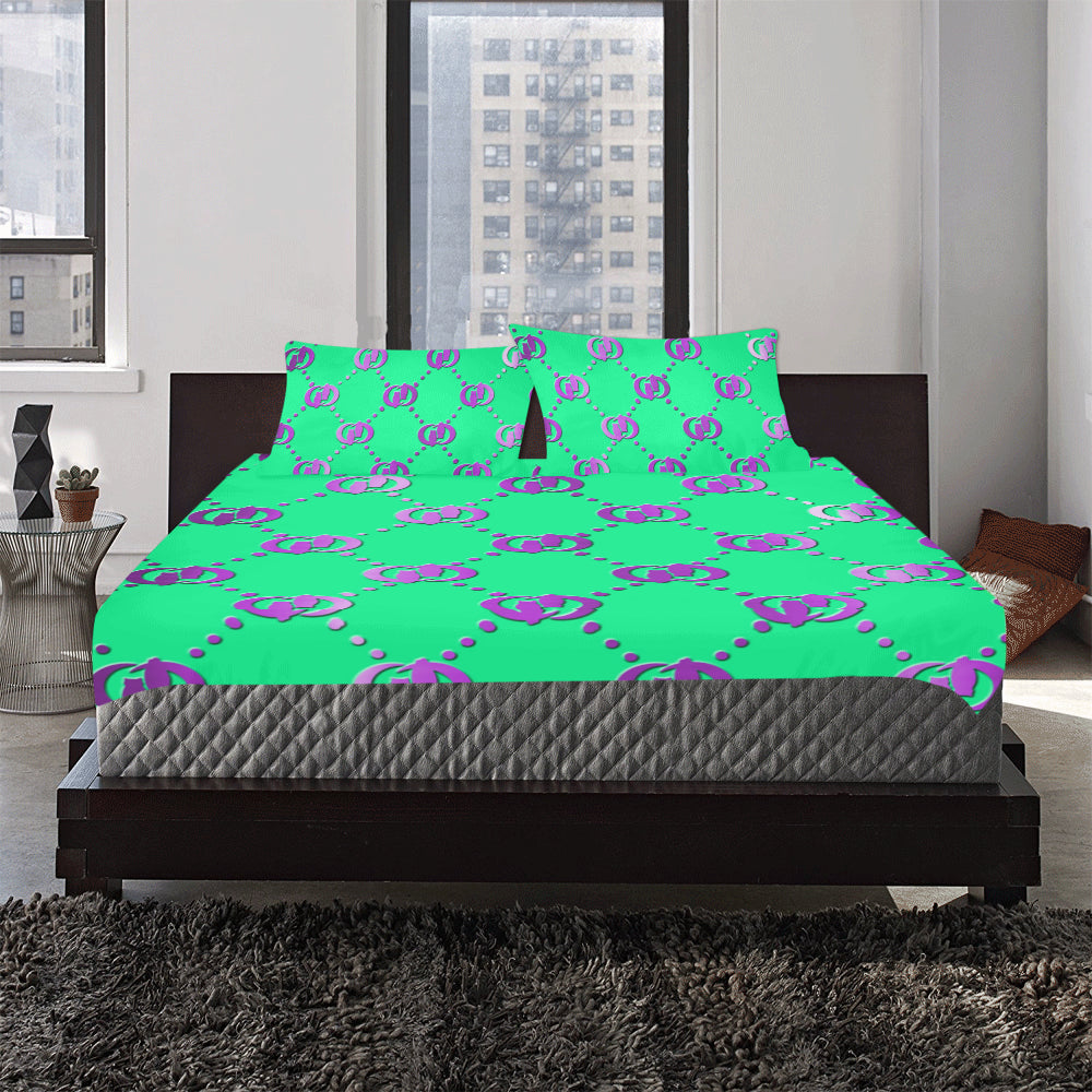 GOODY PURPLE OCEAN 3-Piece Bedding Set