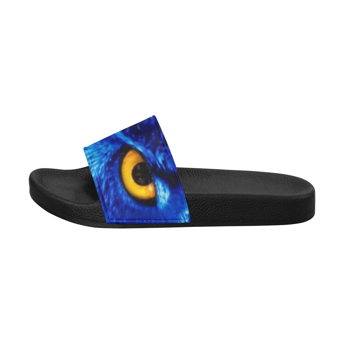 FLASHY BLUE OWL Men's Slide Sandals (Model 057)