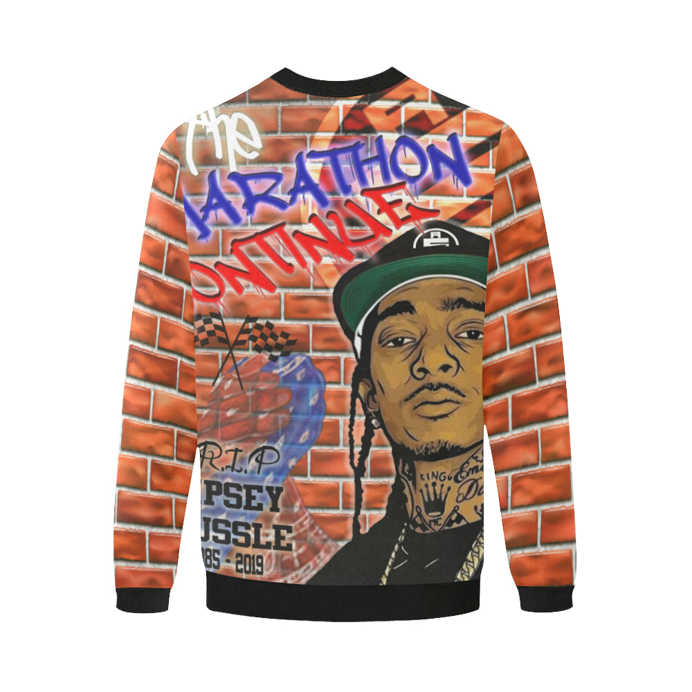 NIPSEY THE GREAT Men's Oversized Fleece Crew Sweatshirt
