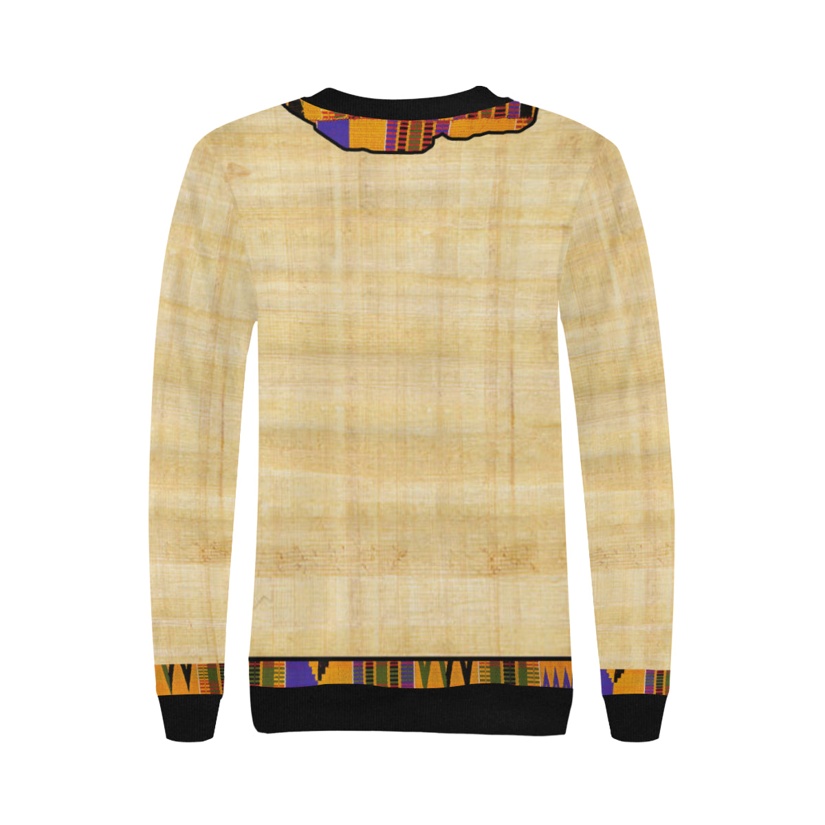 NILE VALLEY Women's Rib Cuff Crew Neck Sweatshirt (Model H34)