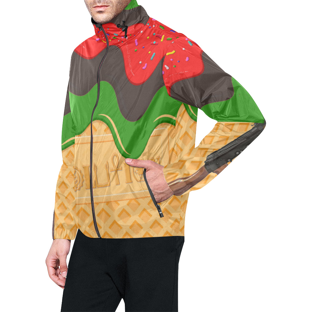 RVLTN ICE CREAM All Over Print Windbreaker for Unisex
