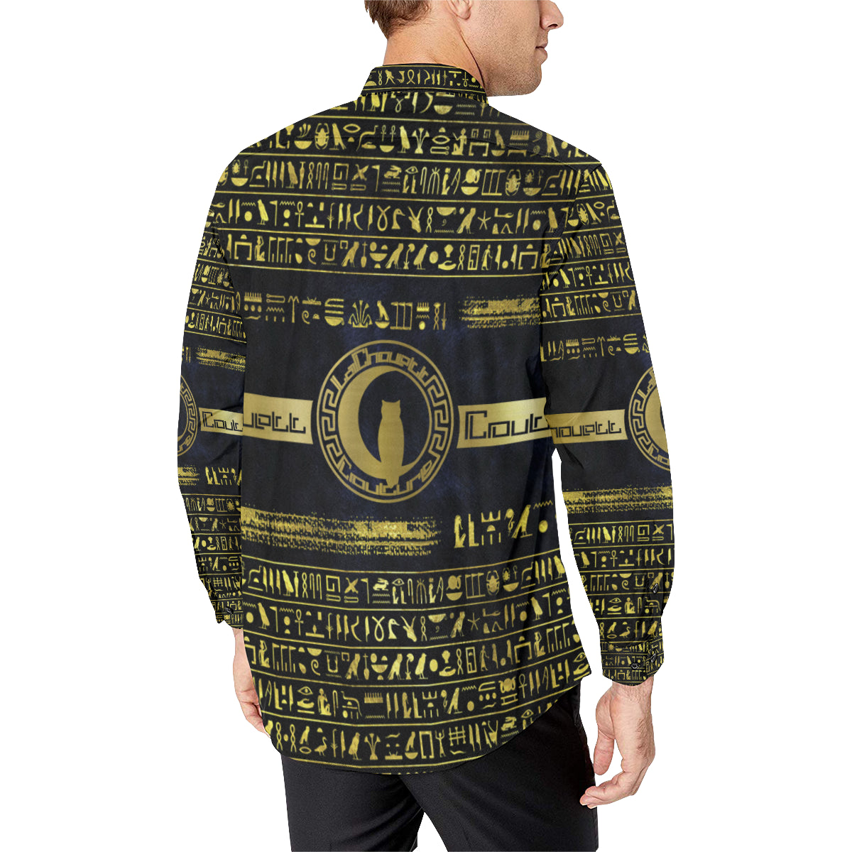 HIEROGLYPH DELUXE Men's All Over Print Casual Dress Shirt (Model T61)