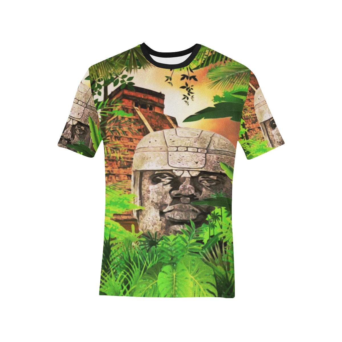 THE NOTORIOUS OLMEC Men's All Over Print T-Shirt (Solid Color Neck) (Model T63)