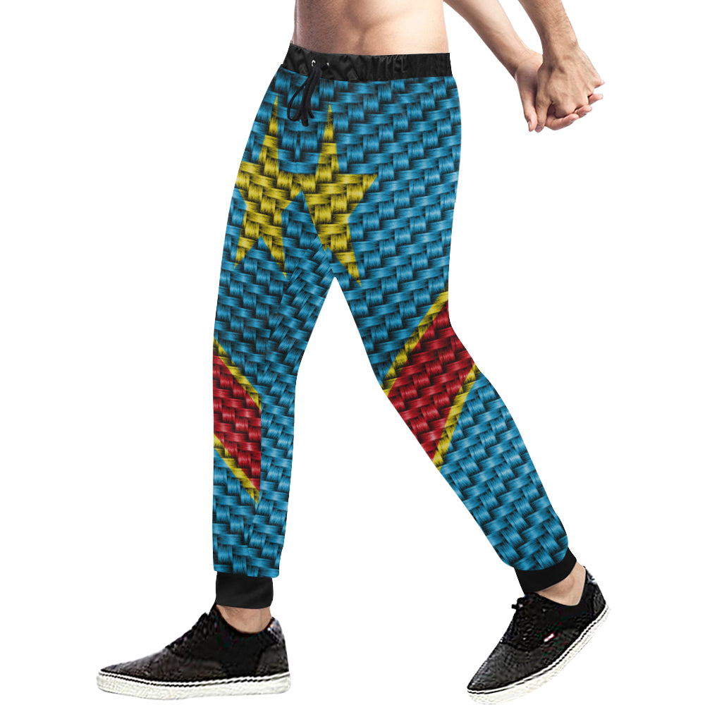 REP OF CONGO FLAG Men's All Over Print Sweatpants (Model L11)