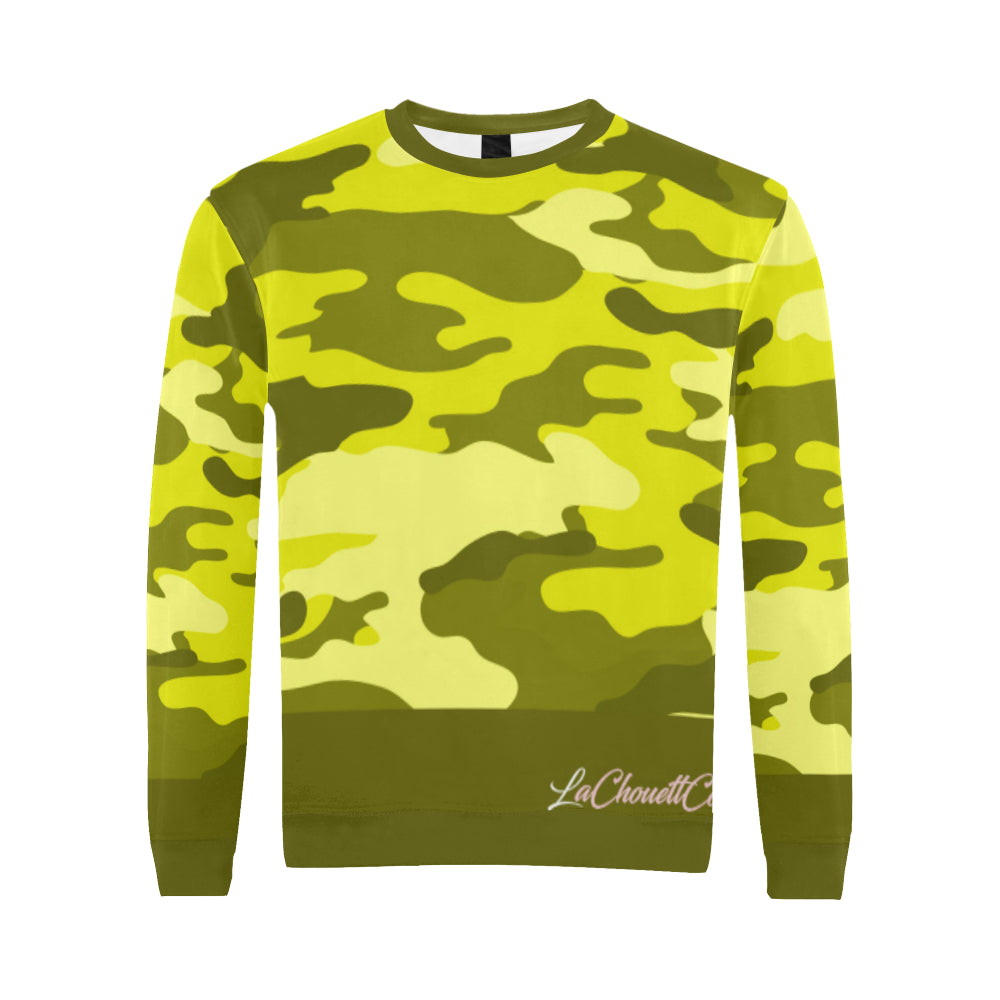 CAMOUFLAGE YLW All Over Print Crewneck Sweatshirt for Men